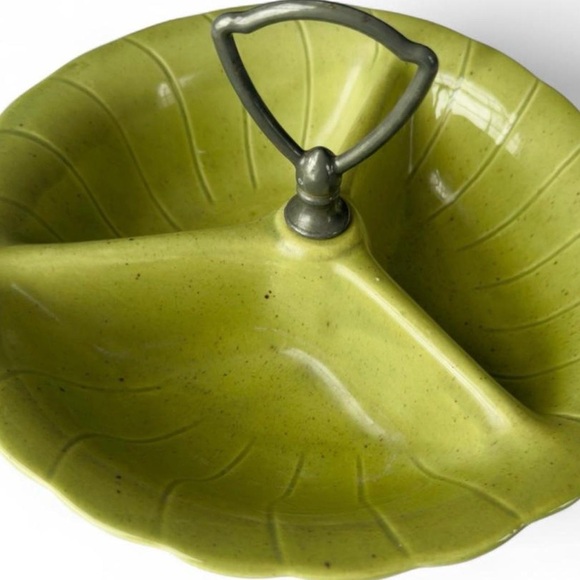 Vintage 1960s Lane & Co. California Pottery Divided Dish - Picture 4 of 5